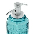 thumbnail image 3 of Teal 2 Piece Embossed Glass Bath Accessory Set, The Pioneer Woman Amelia, 3 of 5