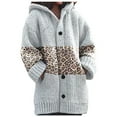 thumbnail image 4 of Women Autumn And Winter Mid-length Striped Pocket Knitted Cardigan Jacket, 4 of 6
