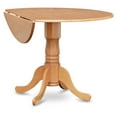 "East West Furniture Dublin Round Wooden Dining Table with Pedestal for