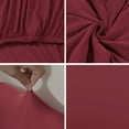 thumbnail image 4 of Stretch Chair Covers Slipcovers Set of 6 Claret Stretchable Dining Chair Slipcover Washable Removable for Kitchen,Hotel,Restaurant, 4 of 6