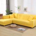 thumbnail image 1 of Elastic Solid Color Sofa Cover L Shaped Corner Couch Slipcover 1 2 3 4 Seater Chair Protector for Living Room, 1 of 7