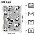 thumbnail image 2 of FORMRS 1-Subject Spiral Notebook 8" x 5" College Ruled 60 Refillable Sheet A5 Hard Cover, Gray Cartoon Panda Pattern, 2 of 7