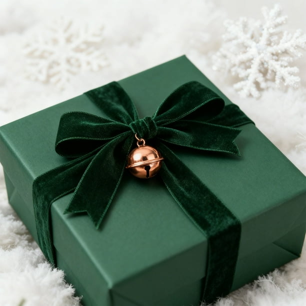 Cinta de terciopelo verde de 5 yardas | Lazo para envolver regalos navideños | Cinta de satén flocado para decoración de mesas de fiesta | Anchos de 1 a 4 cm