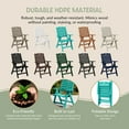 thumbnail image 6 of WestinTrends Malibu 5-Piece HDPE Round Patio Dining Table Set with Foldable Chairs, Turquoise, 6 of 15
