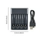 thumbnail image 2 of Carga rápida de batería USB, 4 ranuras, ranura independiente, indicador de , rápido, compacto, gran corriente, compatible, 2 of 9