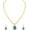 Gold AQUA, variant on Indian Women's Jewelry Set, Silver Plated Rhinestone Crystal Drop Prom Party Accessories Wedding Bride Earrings Necklace Set