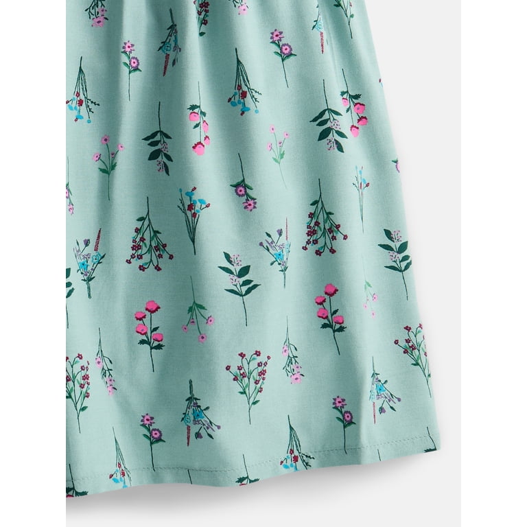 Wonder Nation Girls Woven Skirt Dress with Short Sleeves photo 3