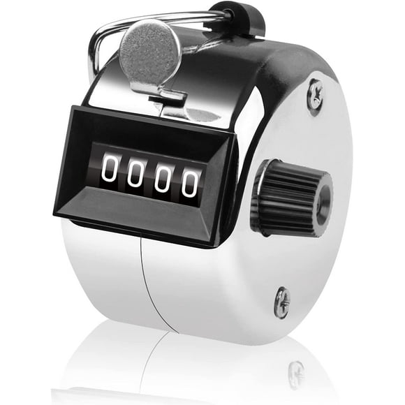 Click Counter 4 Digits - Metal Manual Counter - Clicker for Counting, Marking Golf
