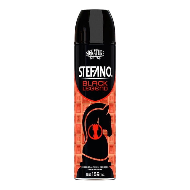 Desodorante en Aerosol Stefano Black Legend Protección Contra el Mal Olor 159 ml