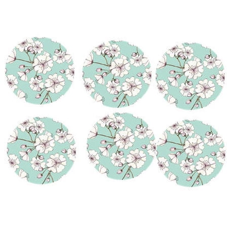 12 - 2 inch Orchid Blossom Edible Cupcake Decoration Image