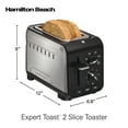 Hamilton Beach ExpertToast 2 Slice Toaster, Adjustable Settings and