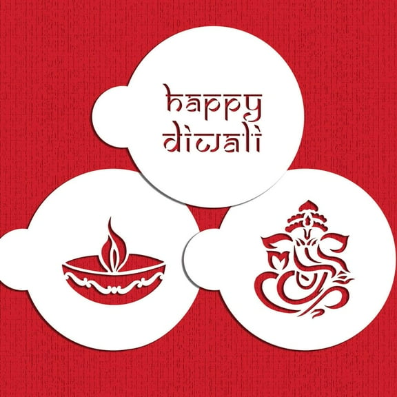Happy Diwali Cookie Stencil Set by Designer Stencils