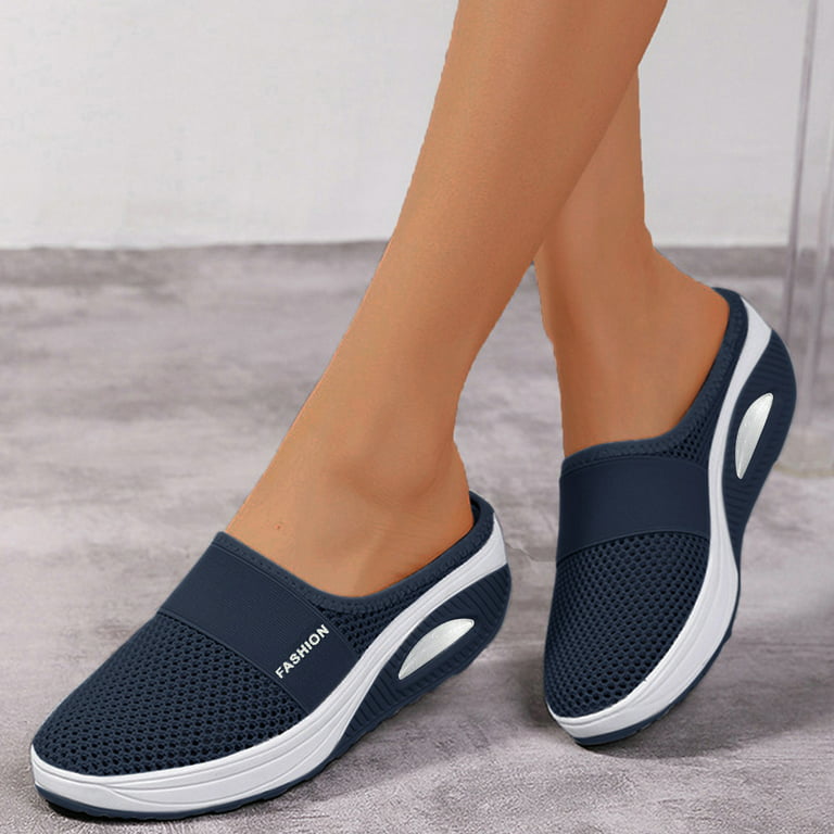 Buy Quealent Womens Shoes Air Cushion Slip-on Mesh Knit Orthopedic ic  Walking Shoes with Arch Support Fashion Shoes Online at desertcartINDIA