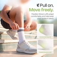 thumbnail image 4 of QORUX Cotton Crew Socks 6 Pack, Men & Women’s Ribbed Athletic Casual Socks, Soft Breathable Stretch Socks 2 White 2 Gray 2 Black 10-12, 4 of 8