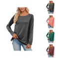 thumbnail image 1 of Long Sleeve Shirts Women 2026 Spring Fashion Crewneck Raglan Sleeve Relaxed Fit Casual Basic T Shirts, 1 of 5