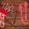 thumbnail image 7 of 11-Piece Chocolate & Peppermint Candy Cane Edible Spoons, Holiday Hot Cocoa Stirrers Festive Drink Mixers for Coffee Milk Christmas Gifting & Stocking Stuffers, 7 of 7