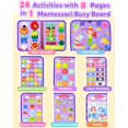 thumbnail image 3 of Juguete Montessori Busy Board Walenty para niños de 1 a 4 años, color morado, 3 of 6