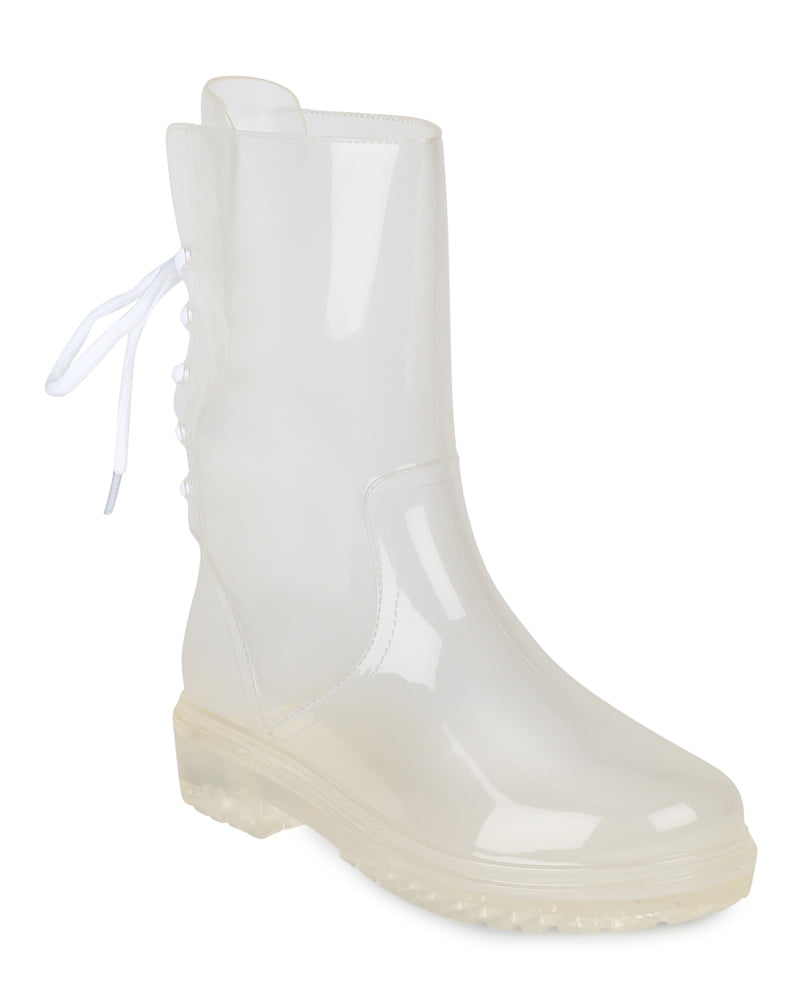 clear rain boots walmart