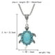 thumbnail image 3 of Las mujeres personalizar la tortuga de la vendimia con incrustaciones de turquesa collar colgante conmemorativo joyería de regalo, 3 of 8