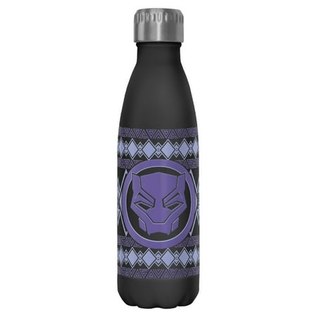 

Black Panther: Wakanda Forever Purple Logo Stainless Steel Water Bottle Black 17 oz.