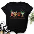 thumbnail image 4 of Camiseta Kawaii con estampado de letras de Mickey para mujer, camiseta de Navidad para mujer, camisetas informales de manga corta, ropa, 4 of 5