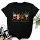 thumbnail image 4 of Camiseta Kawaii con estampado de letras de Mickey para mujer, camiseta de Navidad para mujer, camisetas informales de manga corta, ropa, 4 of 5