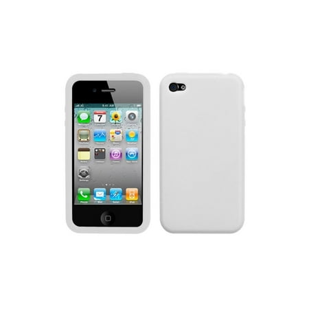 iPhone 4s case by Insten Solid Skin Case (White) For iPhone 4