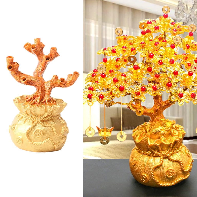 Feng Shui Figurine Bonsai Lucky Tree Fortune Good Luck for Living Room  Desktop Furnishings Office Decoration Home Ornament - 15 Hole 15 Hole -  Walmart.com