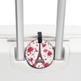thumbnail image 3 of Eiffel Tower Valentine's Day 2pcs PU Leather Round Bag Tags with Privacy Cover and Name ID Tag - Suitcase Tags for Travel Luggage, Handbags, Backpacks, School Bags, 3 of 6