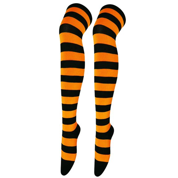 PMVFHDE Knee High Socks For Women Striped Socks Holiday Striped Thigh High Socks