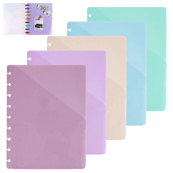 Clearance Under $3! 5-Color Loose Leaf Notebook Loose Leaf Binder Mini Binder