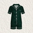 thumbnail image 1 of Pantalons de Pyjama pour Femmes, Hauts à Manches Courtes pour Femmes, Blouse Décontractée pour Enfants Col Rabattu Manches Courtes Mode Ensemble de Pyjama, 1 of 5