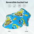 thumbnail image 5 of Naloa Cute Car Cartoon Reflective Double-Sided Bucket Hat, Sun Hat, Soft and Breathable for Gardening, Beaching, Camping, Hiking, Fishing, 5 of 9