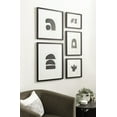 thumbnail image 3 of Kate and Laurel Gallery Contemporary Rectangle Minimal Graphic Framed Art Set of 5, Varying Sizes, Black, Modern Five-Piece Framed Wall Art for Gallery Wall Frame Set in Living Room Wall Decor, 3 of 9