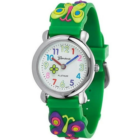 Girls' Silicone Butterfly Watch