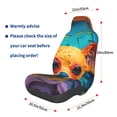thumbnail image 3 of Wukai Colorful Textured Chihuahua Full Set Car Seat Covers with Soft Padding Universal Auto Front Seats Protector and Cushion Mat, 3 of 5