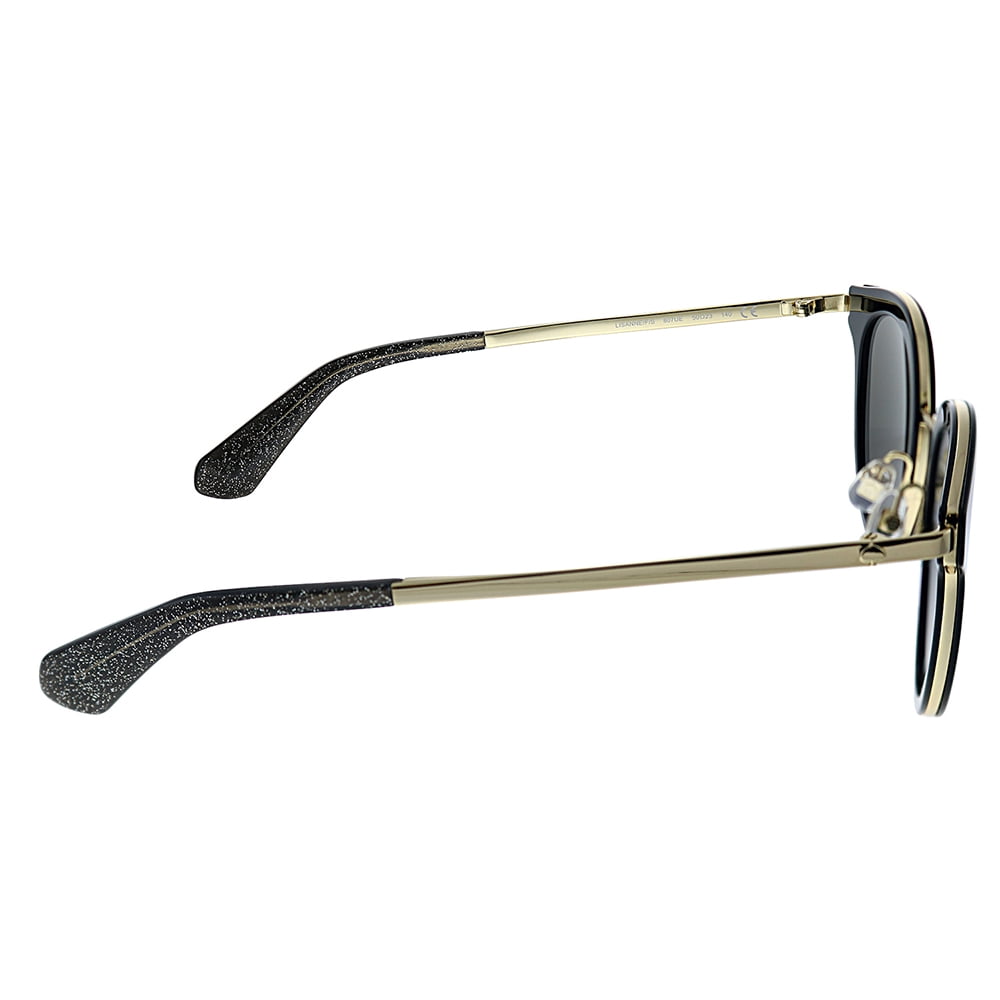 Kate Spade Lisanne/F/S Plastic Womens Oval Sunglasses Black 50mm Adult