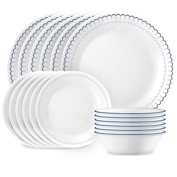 Corelle Caspian Lace 18-Piece Glass Dinnerware Set (Service for 6)