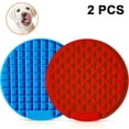thumbnail image 1 of Plato llano de silicona para mascotas de 2 piezas: cruz redonda roja + campo redondo azul Xemadio 2034412-1, 1 of 8