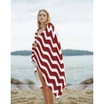 thumbnail image 2 of Red White Beach Towels Oversized Super Absorbent, Modern Abstract Waves Water Ripple Striped Lightweight Bath Towel Quick Dry Sets For Bathroom/Pool/Rv Camping/Beach Play/Gym Room/Picnic 23"x47", 2 of 8