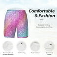 thumbnail image 5 of Balery Fun Rainbow Pink Mens Swim Trunks Swim Shorts for Men Quick Dry Inseam Beach Shorts with Compression Liner Pocket-XX-Large, 5 of 9