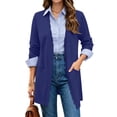 thumbnail image 3 of UVN Cardigan Sweater for Women Fall Long Sleeve Open Front Tops Ladies Casual Lightweight Soft Knit Coats with Pockets, 3 of 10