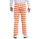 thumbnail image 3 of INSPIRAR CHIC Pantalones de Hombre con Patrón de Cuadros en Diamante, Corte Regular, Traje de Bloque de Color 30 Naranja, 3 of 6