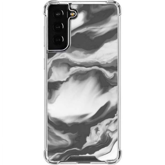 Skinit Marble Grey Marble Ink Galaxy S22 Plus Clear Case
