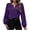Purple, variant on Sevevn Women'S Casual Solid Color Round Neck Long Sleeved Tops Black S Summer Clearance