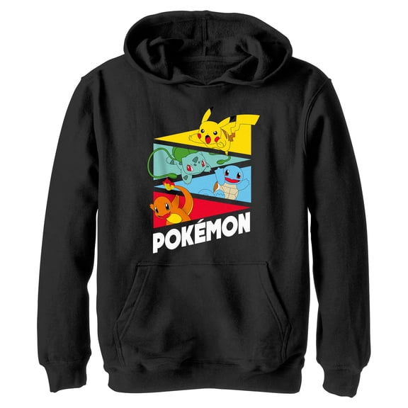 Boys Pokemon Colorful Starters Banners Lightweight Hoodie