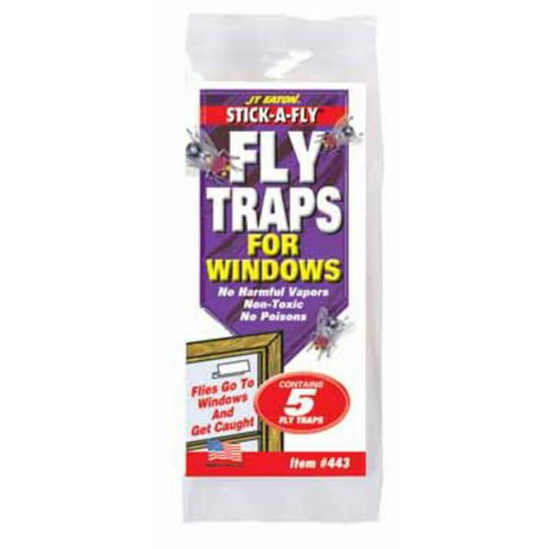 Jt Eaton 443 StickAFly Fly Traps for Windows, 5Pack