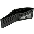 thumbnail image 3 of RFID Safe Biker Black Leather Slim Bi-Fold Wallet for Men's Eyelet Hole J520, 3 of 5