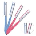 thumbnail image 2 of 10 Pieces Eyebrow Razor for Women Facial Shaver Razor Brow Shaper Eyebrow Trimmer Dermaplaner Shaping Tool with Cover (Pink+Blue) Pink+Blue, 2 of 4