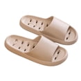 thumbnail image 5 of Unisex Quick Dry Drainage Slides for Men Women - Lightweight EVA Athletic Sandals with Arch Support Non-Slip Sole for Beach Pool Shower Gym, Khaki,Size 7.5-9, 5 of 6